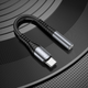 Адаптер USB C на 3.5 мм алюмінієвий сплав 12 см підтримка мікрофона Hoco LS33 колір метал сірий - зображення 5