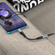 Адаптер USB C на 3.5 мм алюмінієвий сплав 12 см підтримка мікрофона Hoco LS33 колір метал сірий - зображення 6