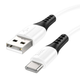 Кабель USB C 3A 1м силиконовый для зарядки Hoco X82 белый - изображение 4