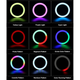 Кільцева лампа RGB LED 45 см з дистанційним пультом 416 світлодіодів MJ-45 - зображення 5
