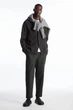 Штани чоловічі COS elasticated twill trousers 1147330007 XL Темний зелений - зображення 1