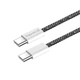 Дата кабель USB-C to USB-C 2.0m (braided cotton) (PD Fast Charging 60W) 3.0А black ColorWay (CW-CBPDCC068-BK) - зображення 6