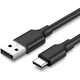Дата кабель USB 2.0 AM to USB-C 3.0m 3.0A 18W US287 Black Ugreen (60826) - изображение 1
