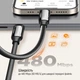 Дата кабель USB-C to USB-C 2.0m (PVC+Aluminum Alloy) (PD Fast Charging 240W) 5А black ColorWay (CW-CBPDCC070-BK) - зображення 8