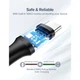 Дата кабель USB 2.0 AM to USB-C 0.25m 3A US287 black Ugreen (60114) - изображение 4