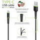 Дата кабель USB 2.0 AM to USB-C 2.0m CBFLEXT2 Black Intaleo (1283126521423) - зображення 4