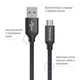 Дата кабель USB 2.0 AM to Micro 5P 2.0m black ColorWay (CW-CBUM009-BK) - зображення 2