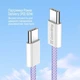 Дата кабель USB-C to USB-C 1.0m 60W 3.0А purple ColorWay (CW-CBPDCC061-PU) - зображення 9