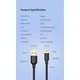 Дата кабель USB 2.0 AM to Mini 5P 1.0m US132 black Ugreen (10355) - зображення 9