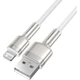Дата кабель USB 2.0 AM to Lightning 1.0m Cafule Series Metal 2.4A White Baseus (CALJK-A02) - изображение 2