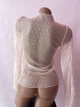 Прозора кофтинка в ромбики з декоративними рукавами Honey Fashion Accessories XS/S бежевий (10-144) - зображення 5