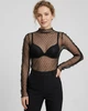 Прозора кофтинка в ромбики з декоративними рукавами Honey Fashion Accessories XS/S чорний (10-144) - зображення 2