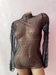 Прозора кофтинка в ромбики з декоративними рукавами Honey Fashion Accessories XS/S чорний (10-144) - зображення 4