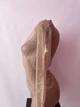 Прозора кофтинка в ромбики з декоративними рукавами Honey Fashion Accessories XS/S кавовий (10-144) - зображення 4