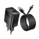 Адаптер сетевой HOCO Lounge single-port multi-protocol charger Type-C cable set CS111A |1USB, 22.5W/3A, QC| 5262143 - изображение 4