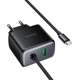 Адаптер сетевой HOCO New charger with Type-C cable C164A |1USB, 30W/3A, PD/QC| 5262142 - изображение 9