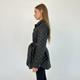 Куртка жіноча на кнопках стьожка чорна, 2XL-3XL - зображення 3
