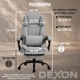 Кресло компьютерное FC-117 DEXON ELITE из ткани, с поясничной подушкой, с подставкой для ног, Серый - изображение 6