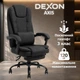 Крісло комп'ютерне FC-04 DEXON AXIS з тканини, з поперековою подушкою, з підставкою для ніг, Чорний - зображення 2
