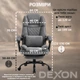 Кресло компьютерное FC-117 DEXON SUPREME из велюра, с поясничной подушкой, с подставкой для ног, Темно-серый - изображение 6