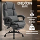 Кресло компьютерное FC-117 DEXON ELITE из ткани, с поясничной подушкой, с подставкой для ног, Темно-серый - изображение 2
