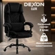 Кресло компьютерное FC-117-1 DEXON LUX из велюра, с поясничной подушкой, Черный - изображение 2