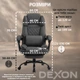 Кресло компьютерное FC-117 DEXON ELITE из ткани, с поясничной подушкой, с подставкой для ног, Темно-серый - изображение 6