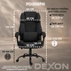 Кресло компьютерное FC-117-1 DEXON STATUS из ткани, с поясничной подушкой, Черный - изображение 6