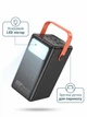 Повербанк для ноутбука 100000 mAh 65W PD Hoco швидка зарядка 6 USB 2 Type-C з LED-ліхтарем Чорний - зображення 3