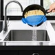 Силіконовий універсальний друшляк на каструлю Coolnice з затискачами для зливу води Блакитний - зображення 2