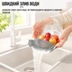 Силиконовый универсальный дуршлаг на кастрюлю Coolnice с зажимами для слива воды Серый - изображение 7