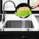 Силіконовий універсальний друшляк на каструлю Coolnice з затискачами для зливу води Салатовий - зображення 2