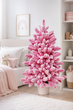 Штучна рожева засніжена ялинка Elegant Marshmallow Pink лита, 90 см у горщику - зображення 2