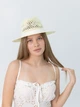 Капелюх літній ажурний Федора молочного кольору - зображення 5