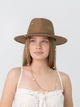 Шляпа федора с золотистой цепью с сердцами D.Hats Коричневая - изображение 2