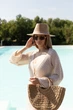 Шляпа летняя женская Федора D.Hats Коричневый - изображение 3