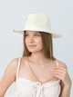 Капелюх федора з золотистим ланцюгом D.Hats Молочний - зображення 2