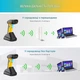 Сканер штрих-кодів NETUM NT-1200 Промисловий QR 1D/2D Bluetooth Бездротовий з зарядною станцією Ударостійкий - изображение 3