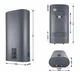 Бойлер электрический Thermo Alliance Grey 50л. "Сухой" ТЭН, Плоский дизайн, 2 анода, LED дисплей - изображение 4