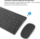 Бездротовий комплект клавіатура та миша JOYACCESS, 2.4GHz, італійська розкладка QWERTY, чорний - зображення 2