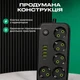 Сетевой фильтр удлинитель 3 метра на 5 розеток 4 USB 1 Type-C и кнопкой отключения переноска с заземлением и защитой от перегрузки для дома офиса бытовой техники зарядки телефона гаджетов Черный - изображение 4