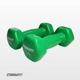 Гантель для фитнеса 1.0 кг EasyFit с виниловым покрытием салатовая - изображение 4