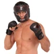 Перчатки крабы кожаные спарринговые для MMA тренировочные с открытыми пальцами Fistrage 6457 размер L Black-Burgundy - изображение 8
