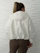 Женская куртка-ветровка с контрастной подкладкой белый-желтая 30327/one size - изображение 3