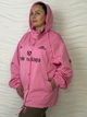 Женская ветровка оверсайз с капюшоном Розовый 9096/one size - изображение 6