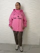 Женская ветровка оверсайз с капюшоном Розовый 9096/one size - изображение 8