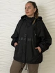 Женская ветровка оверсайз с капюшоном Черный 9096/one size - изображение 7