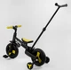 Детский двухколесный велосипед-трансформер Best Trike 58195 колеса PU 10’’ родительская ручка съемные педали Желтый - изображение 5