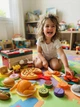 Детский игровой набор «Продукты на липучках с посудой» BC 6008 в удобном боксе (разрезные продукты) - изображение 2