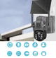 Уличная IP-камера TP18 4G Solar PTZ 6 МП чёрная Автономное видеонаблюдение с солнечной панелью Поворотное устройство без Wi-Fi Беспроводная система безопасности с SIM-картой - изображение 5